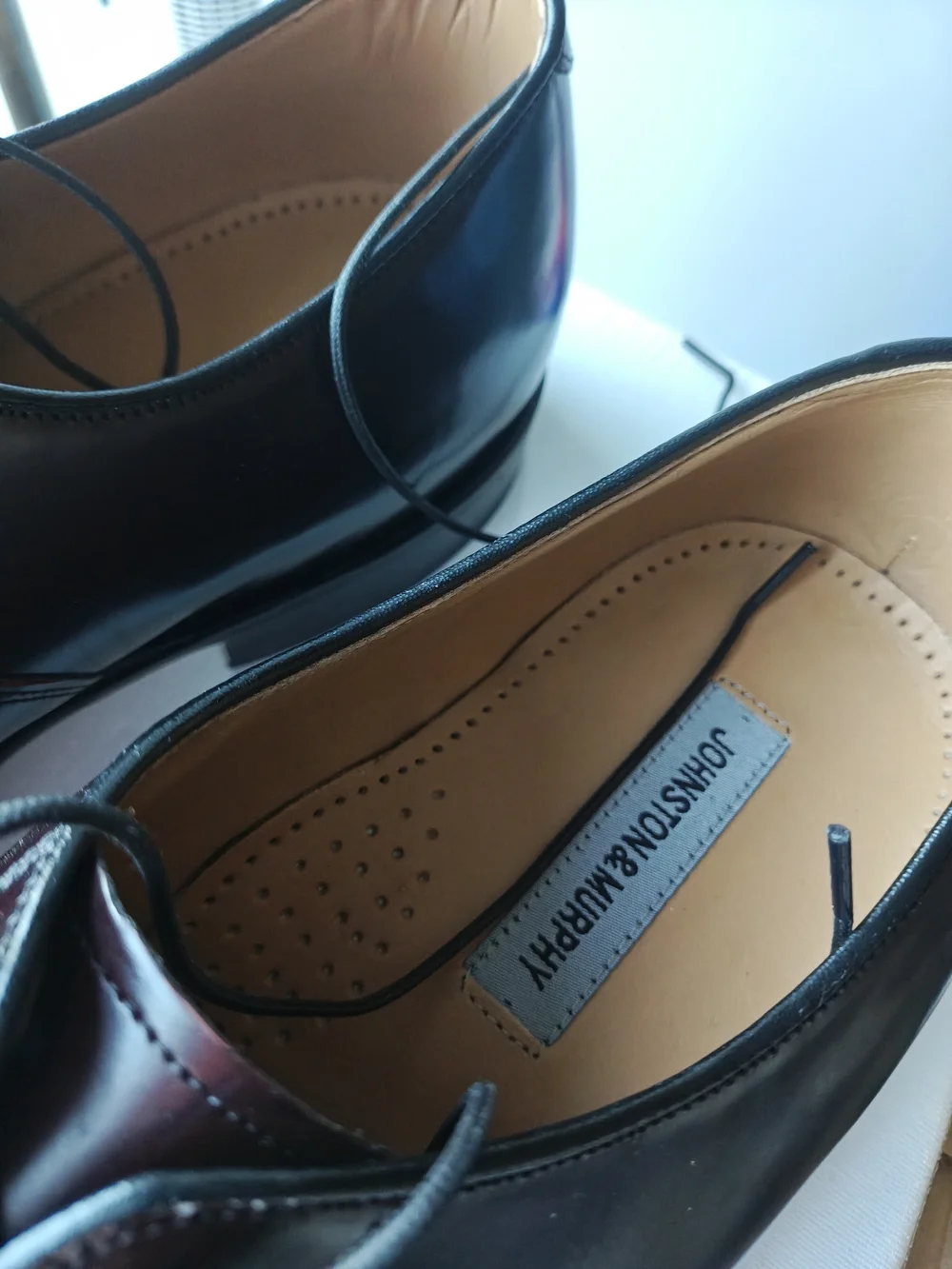 Johnston & Murphy Burgundy Cap Toe Derby Oxfords 15 D
